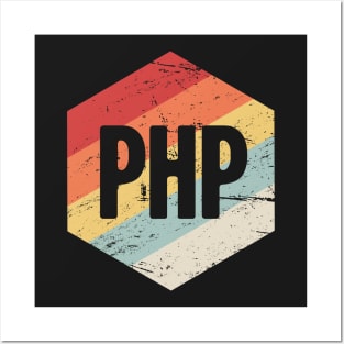 Retro PHP Programming Icon Posters and Art